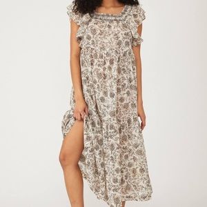 Free People Bonita Printed Midi Dress